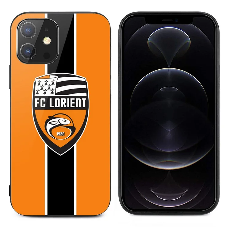 FC Lorient Coque En Verre Pour IPhone 12 Series Verre Trempé Protection Écran