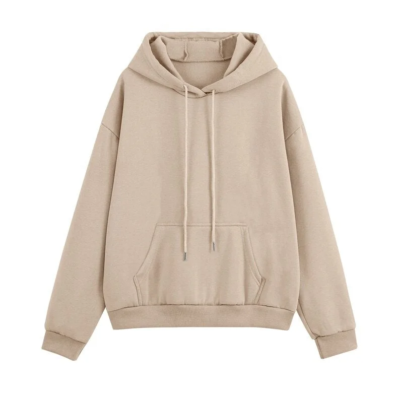 Tracksuits Women Solid Color O-Neck Fleece Sports Suit Winter Casual Loose Pullover Long Pants Two Piece Set Suit Female Outfits