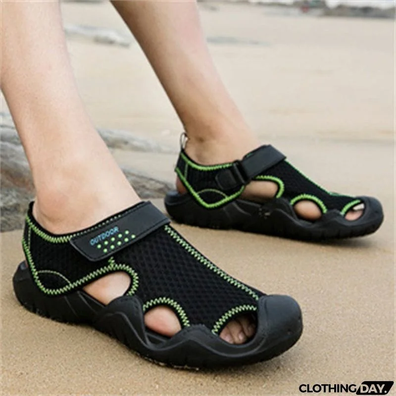 Large Size Cozy Mesh Velcro Sandals for Male