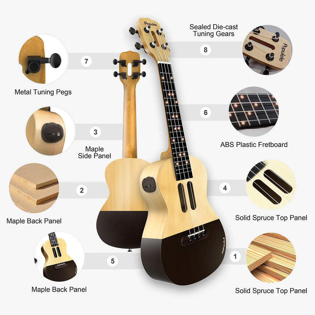 Start your musical journey with the Populele Smart Ukulele, now only  $159.99