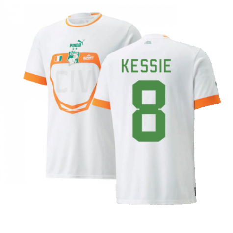Ivory Coast Franck Kessié 8 Away Shirt Kit 2022-2023