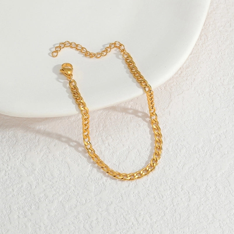 Elegant Cute Streetwear Geometric 304 Stainless Steel 18K Gold Plated Artificial Pearls Bracelets In Bulk