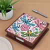 Wooden DIY Dragonfly Diamond Painting Kit Note Box with 160 Papers for Office