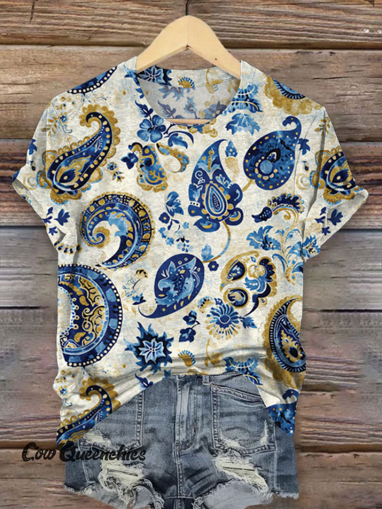 Vintage Art Print T-shirt Multicolor / S