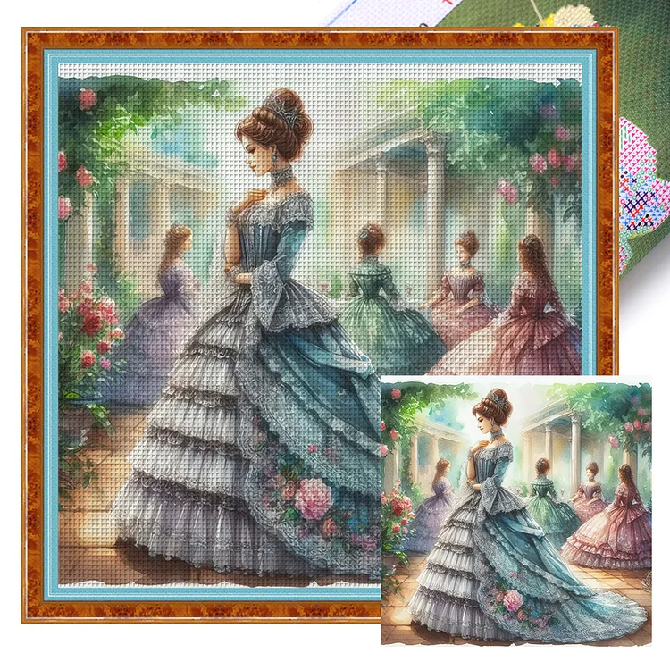 Afternoon Tea Party Of Celebrities (50*50cm) 11CT Stamped Cross Stitch gbfke