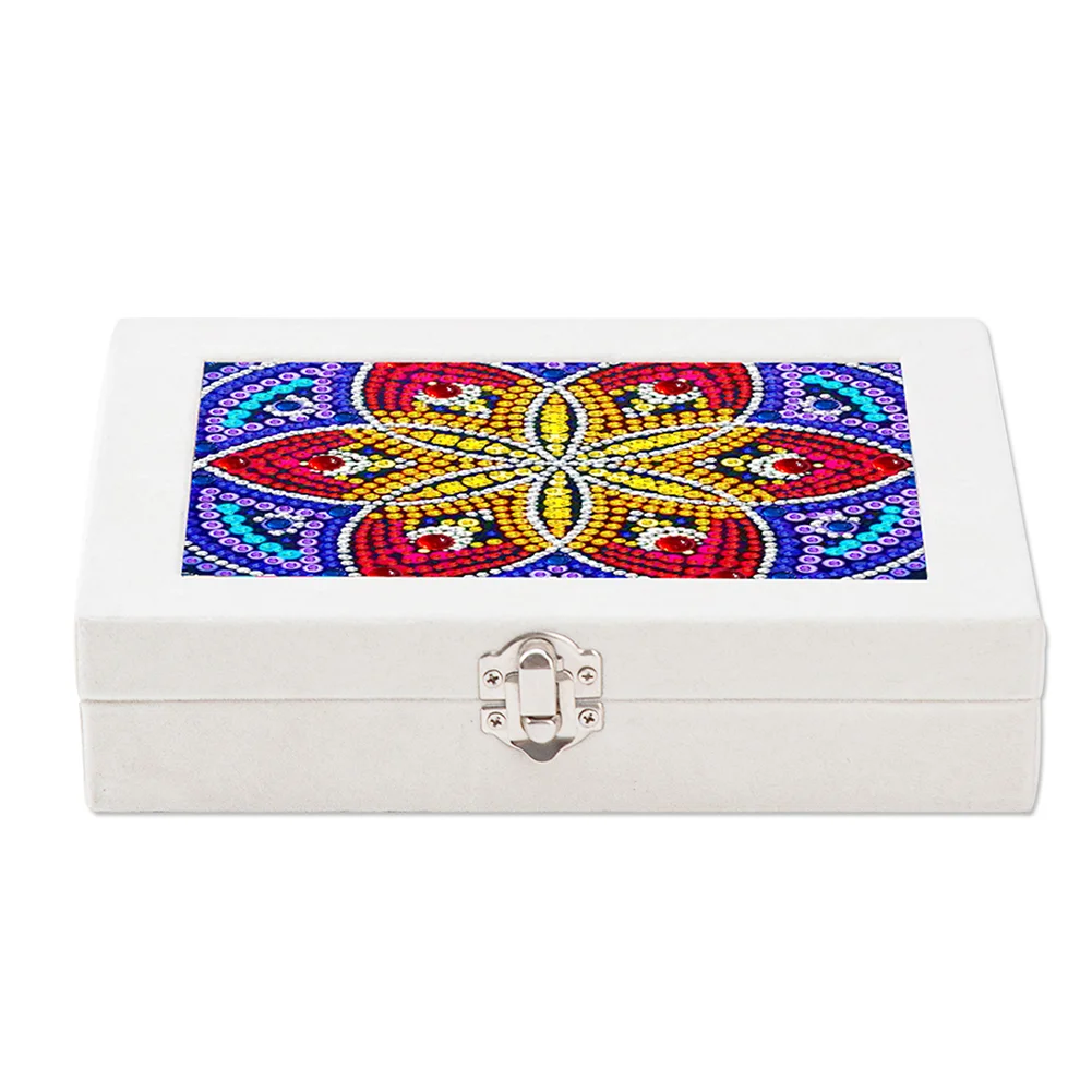 DIY Mandala Special Shape Diamond Painting Jewelry Storage Box for Women Girls