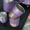 Tactical Style (Double - Layer Tea Cup) 304 Stainless Steel Outdoor Camping Tea Set With Tea - Water Separation Infuser