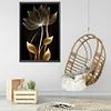 >SALE<5D DIY Diamond Painting Kits Black Gold Flowers Leaves Full Round Drill Art