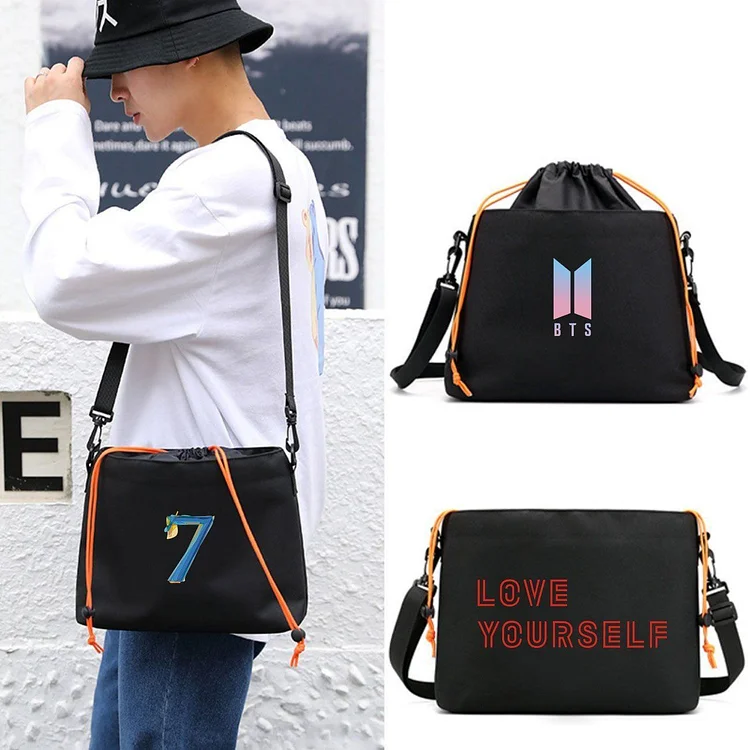 BTS, Bags, Bts Kpop Trendy Pink Messenger Canvas Bag