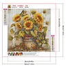 30x30cm Sonnenblume 5d DIY Vollbohrer Runde Diamantmalerei Kit Haus Wanddekoration
