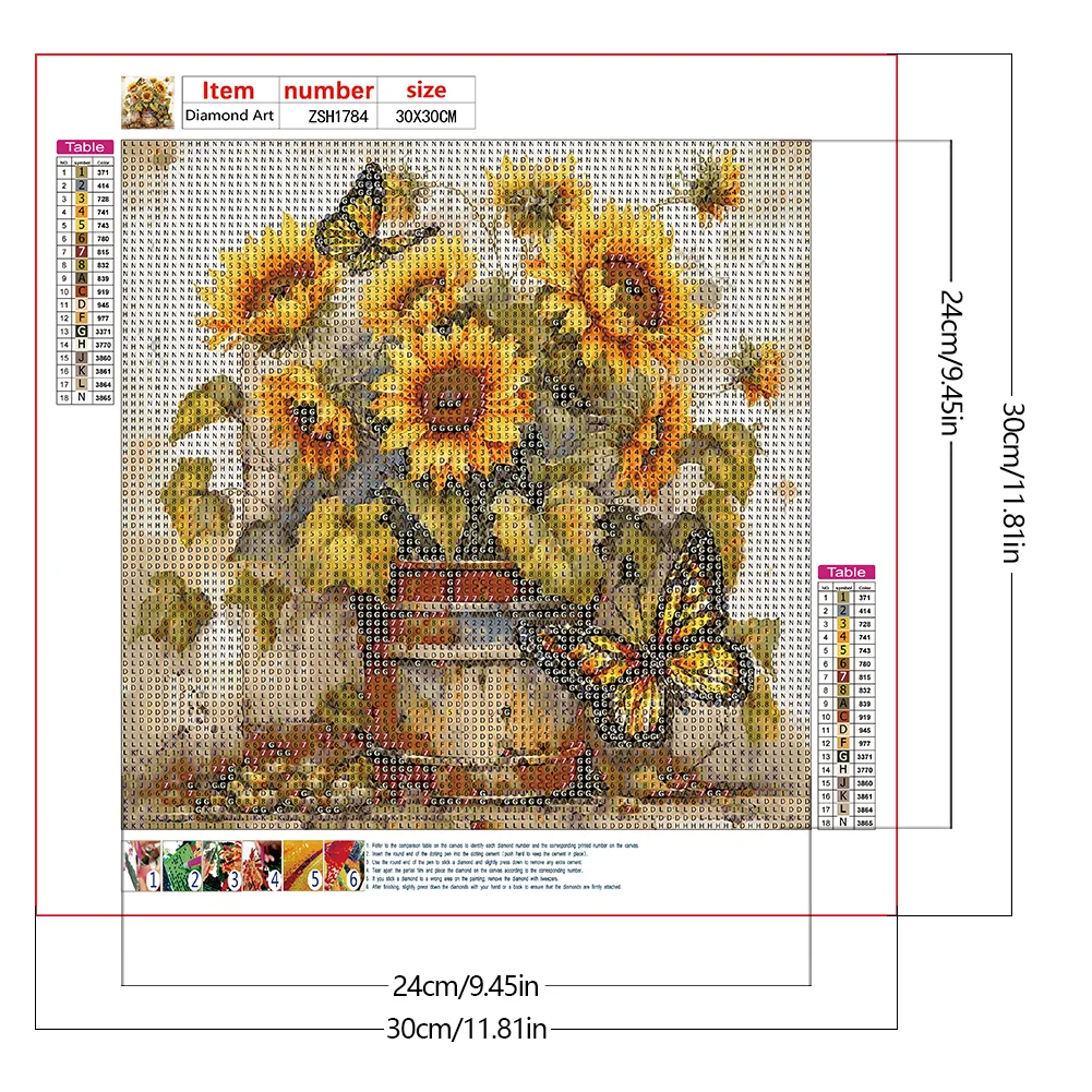 Diamond Painting - Full Round Drill - Sunflower(Canvas|30*30cm)