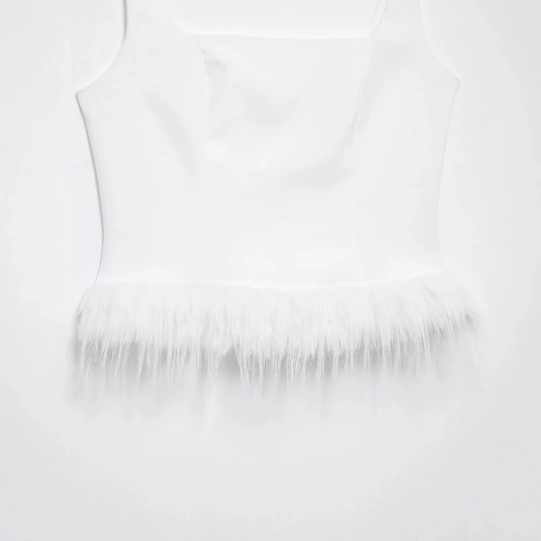 Nigikala Nigikala And Winter New Solid Color Feathers Elastic Body Slings