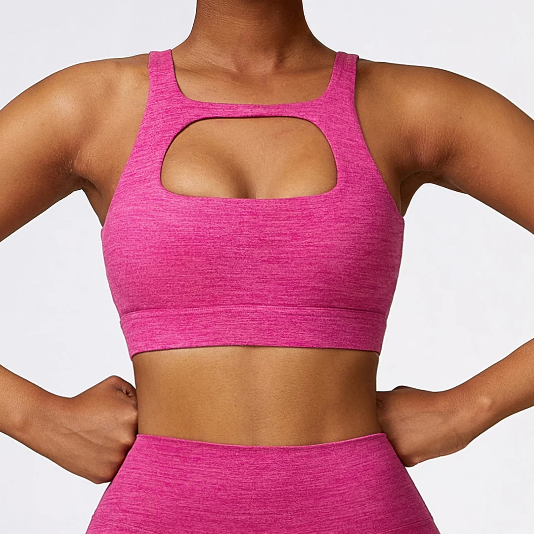 Seamless  back  hollowed sports bra