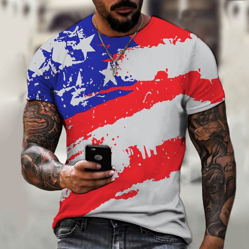 

American Flag - 3D Printed Men T Shirt, Xl, 501 Original