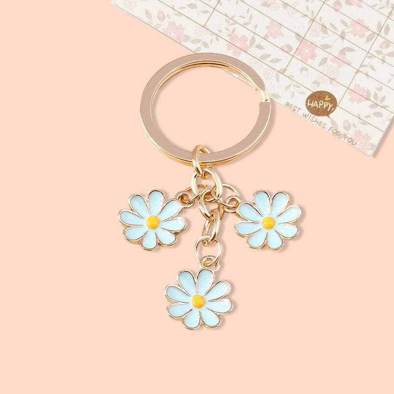 Cute Daisy Alloy Women’s Keychain