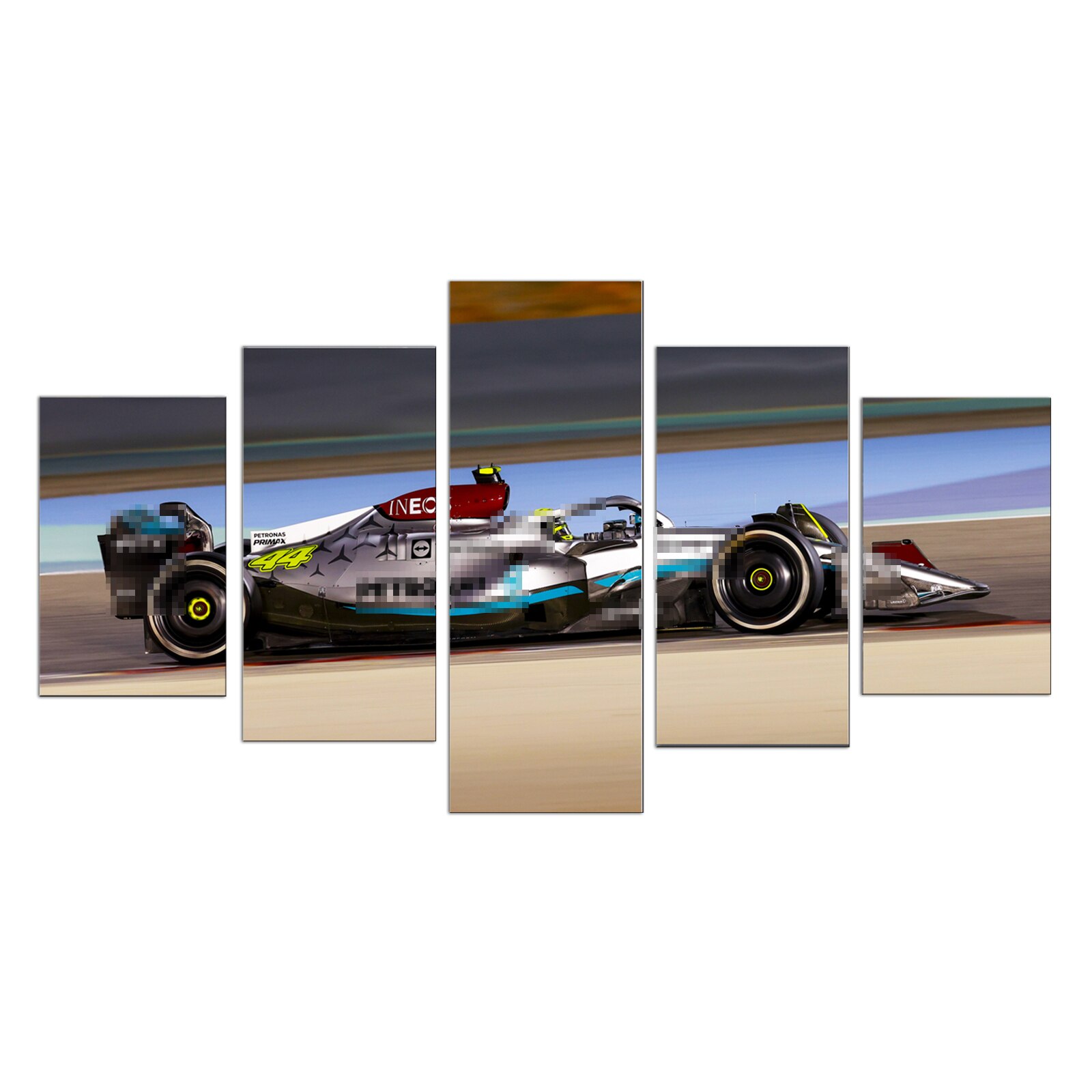 No Framed 5Pcs F1 Luxury Racing Car Art Gift Pictures Wall Home Decor Anime Posters Canvas Paintings for Living Room
