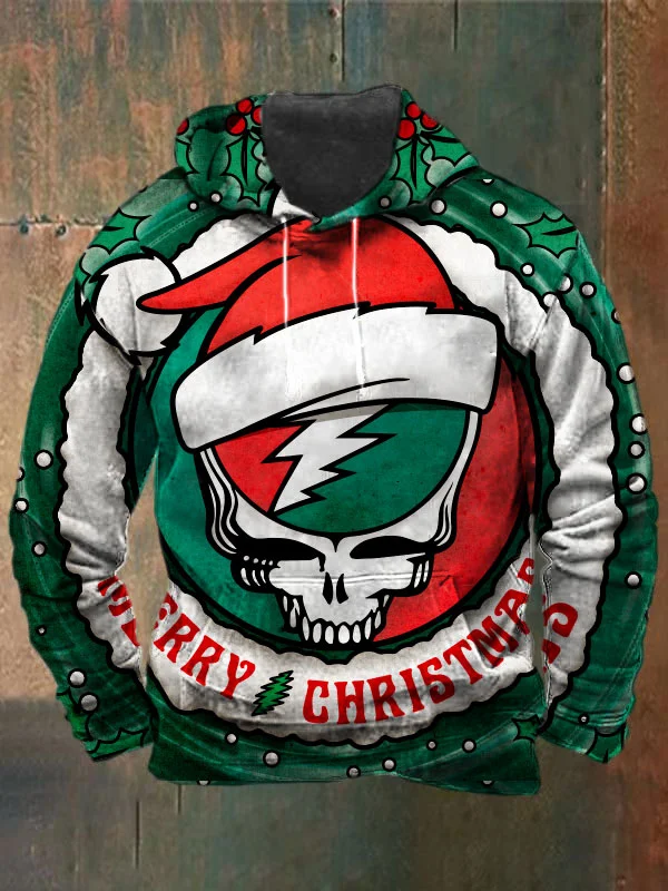 Unisex Skull Print Heavyweight Hoodies