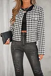 Full Of Love Houndstooth Cropped Jacket