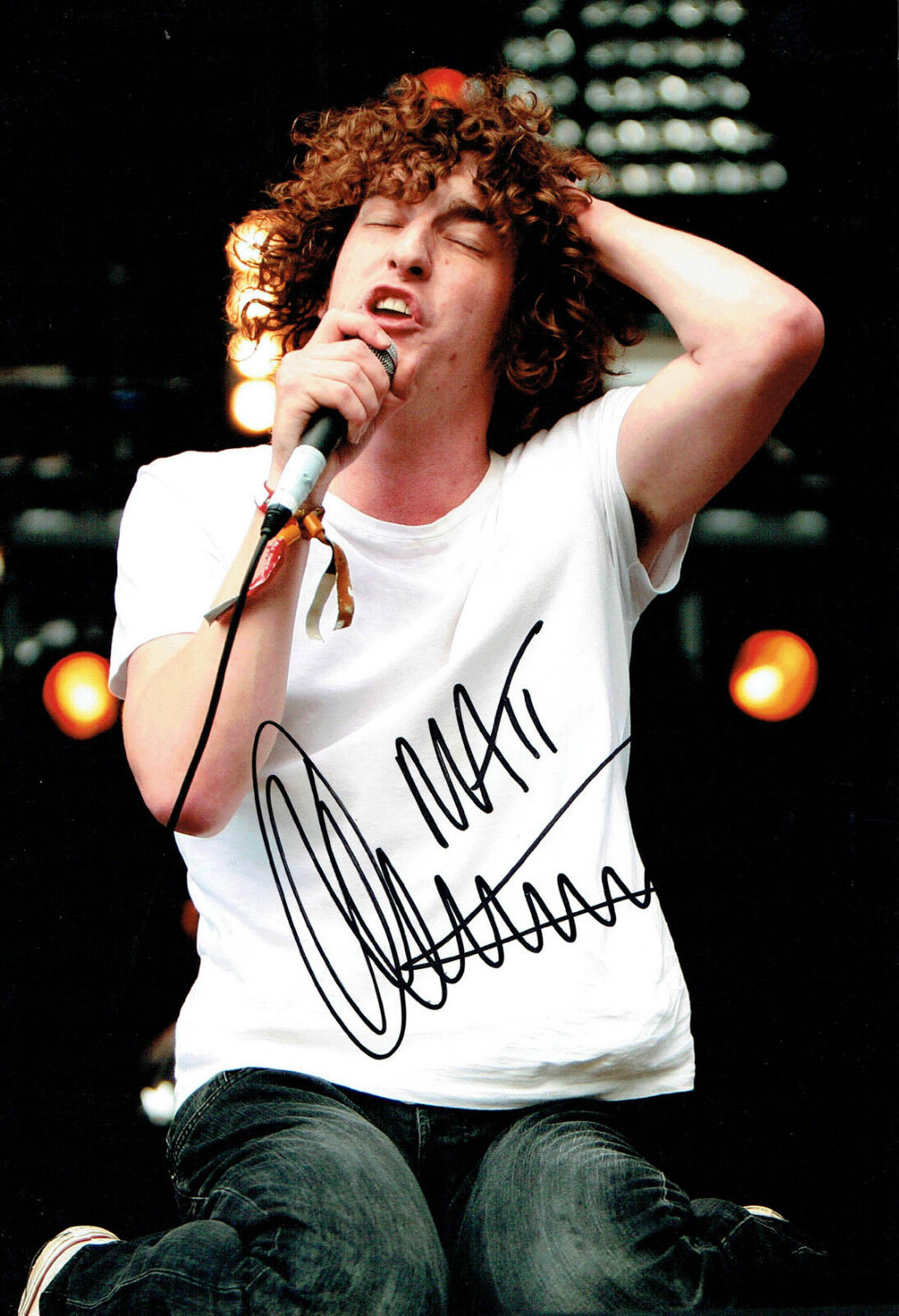 Matt BOWMAN SIGNED Autograph 12x8 Photo Poster painting AFTAL COA The Pigeon Detectives Singer