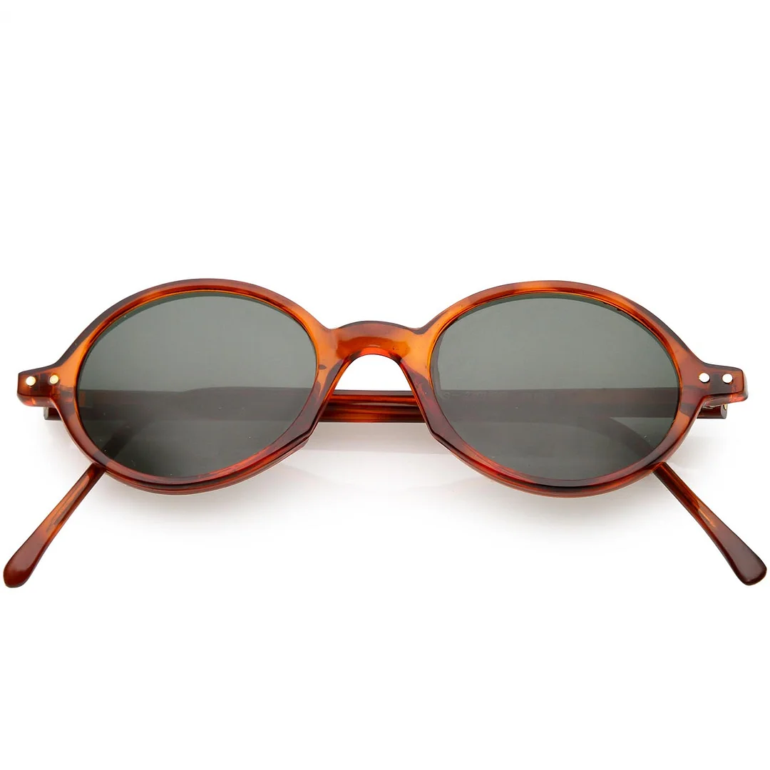 True Vintage Small Oval glasses Horn Rimmed Glass Lens 44mm