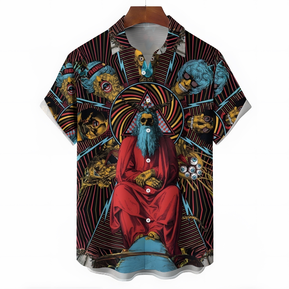 Mysterious Wizard Series - Retro Fantasy Art Design Hawaiian Shirt