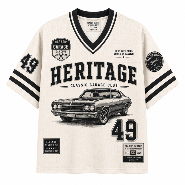 Surf Heritage Garage Cotton T-Shirt - White / Black