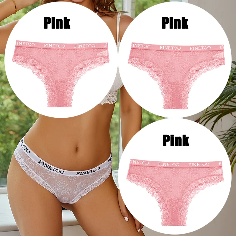 Billionm FINETOO Women Sexy Lace Panties Floral Perspective Underwear Intimates Brazilian Pant Female Breathable Thong Soft Lingerie
