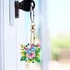 (US Only)6Pcs Double Sided Special Shape Garden Ladybug Diamond Painting Keychain