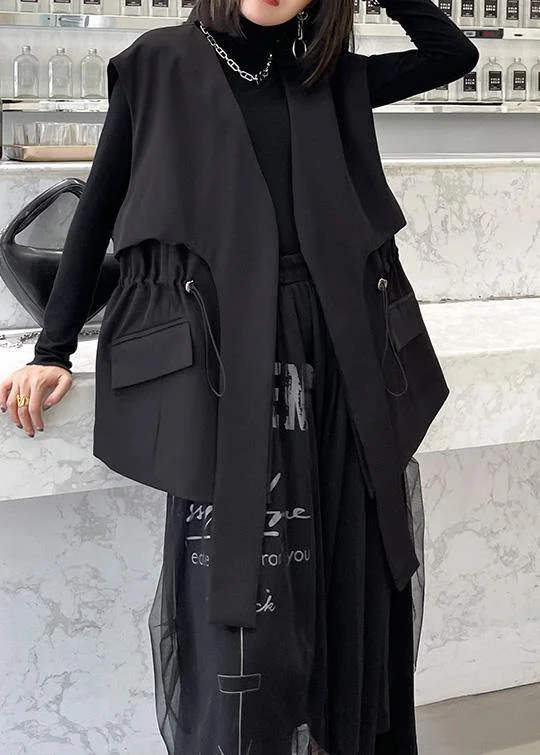 Black Fashion Close Waist Versatile Cotton Jacket