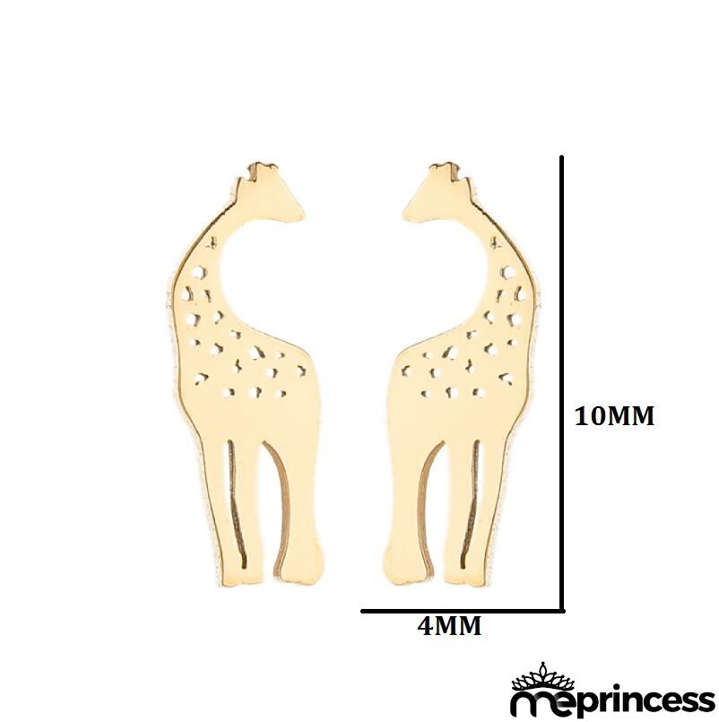 Women Fashion Hollow Eagle Owl Snake Dolphin Bee Giraffe Elephant Dog Cat Rabbit Fish Bird Penguim Stainless Steel Stud Earrings