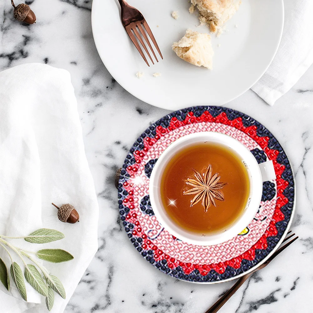 8pcs Mickey Mouse DIY Anti Slip Coasters Stackable Creative for Tabletop Protection