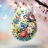 DIY Easter Egg Flower Bird Acrylic Special Shaped Diamond Painting Hanging Pendant