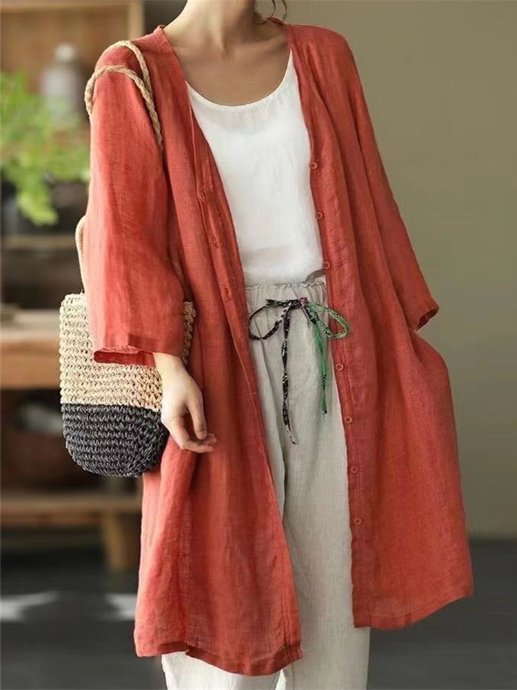 Basic Oversize A Line Flowy Cardigan wearshes