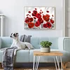 (Big Size)Poppy - 11CT Stamped Cross Stitch - 60*40cm - Flower