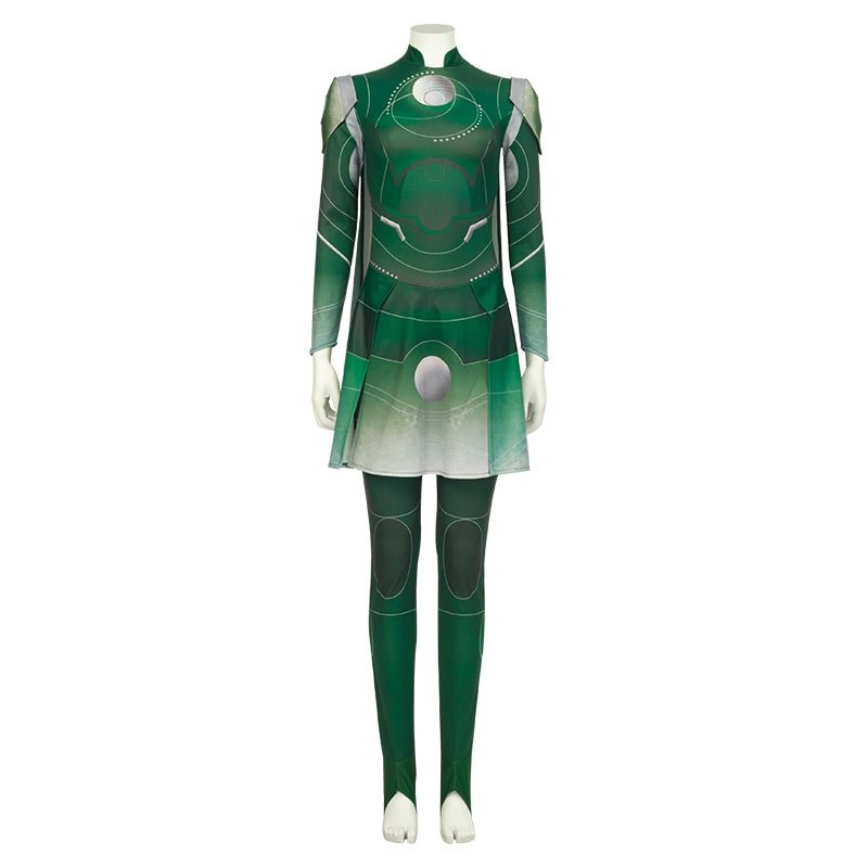 Eternals Sersi Cosplay Costume Green Suit