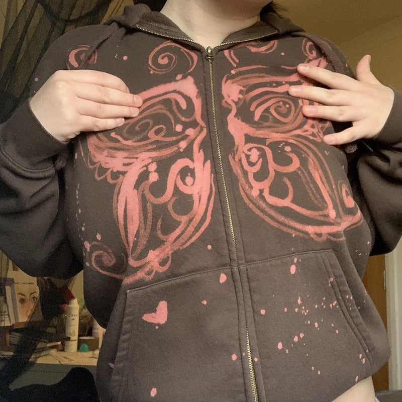 christmas outfit OLCooL Butterfly Fairy Grunge Hoodie olcool
