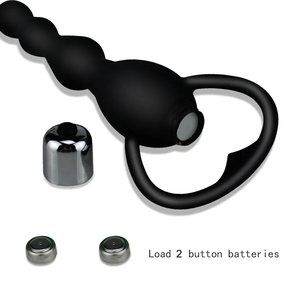 Silicone Anal Vibrator, Vibrating Anal Beads