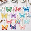 12pcs Colorful Butterflies Double-Sided DIY Diamond Painting Keychain Kit