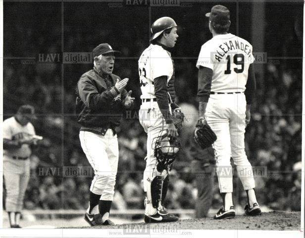 Press Photo Poster painting Sparky Anderson Baseball manager -799