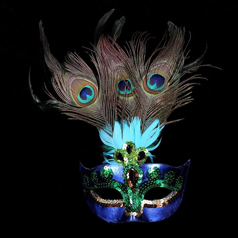 Peacock Feather Mask Christmas Halloween Mask Fashion Masquerade Party Birthday Party Supplies Toys