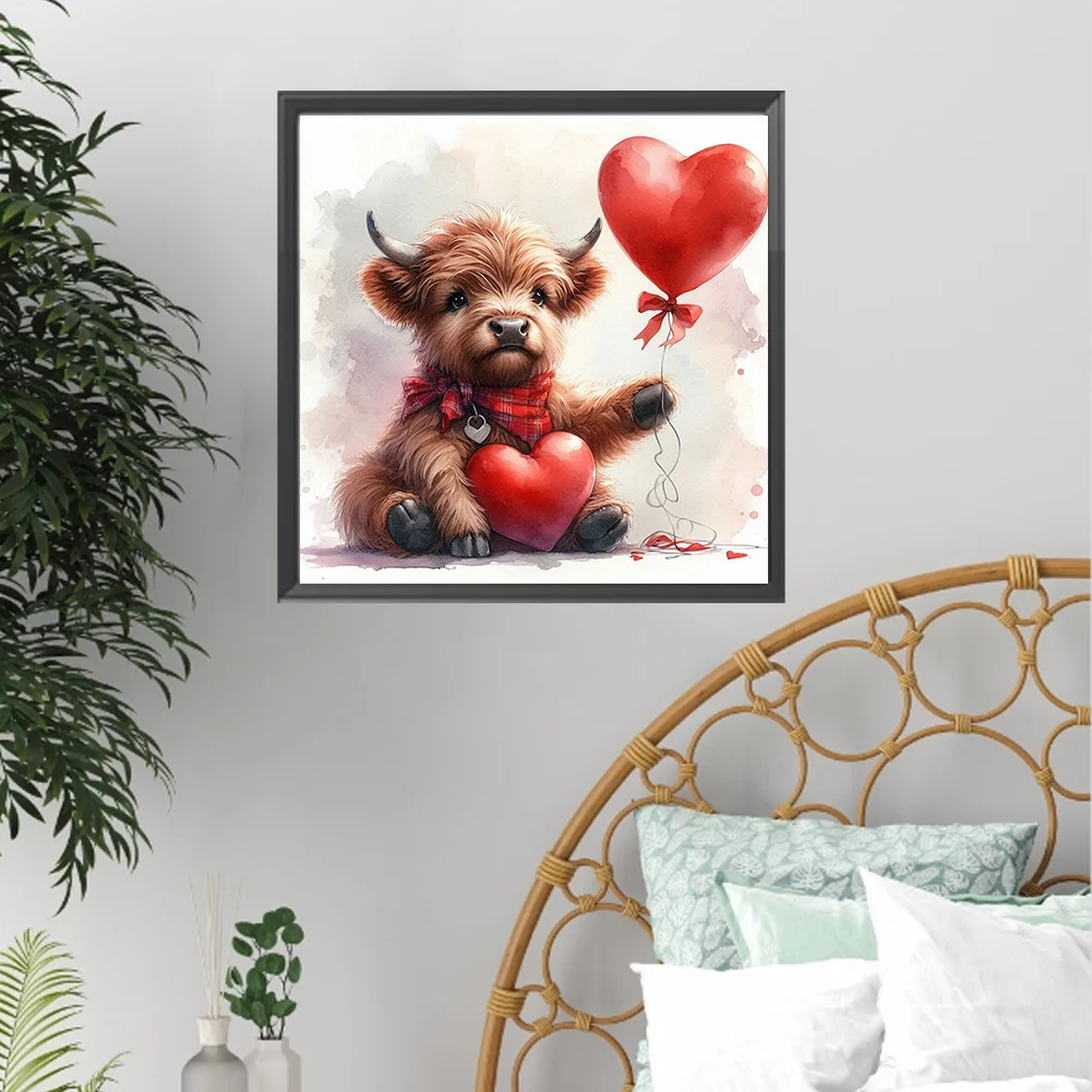 Diamond Painting - Full Square Drill - Valentine's Day Yak(Canvas|35*35cm)