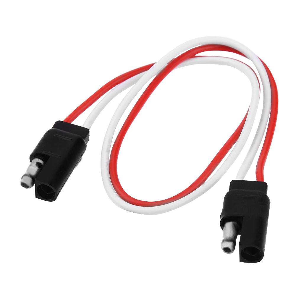 

2-Pin SAE Plug Trailer Light Wiring Harness Extension Flat Wire Connector, 501 Original