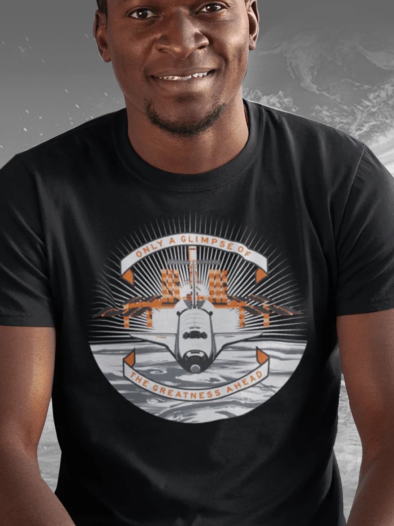 The Greatness Ahead Spaceship Print Men's T-Shirt in  mildstyles