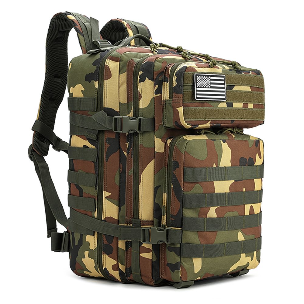 ohhunt®Military fans Camo outdoor backpack tactical three level pack men's schoolbag hiking bag