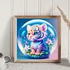 Crystal Ball Zodiac-Tiger-11CT Stamped Cross Stitch 40*40cm/15.75*15.75in
