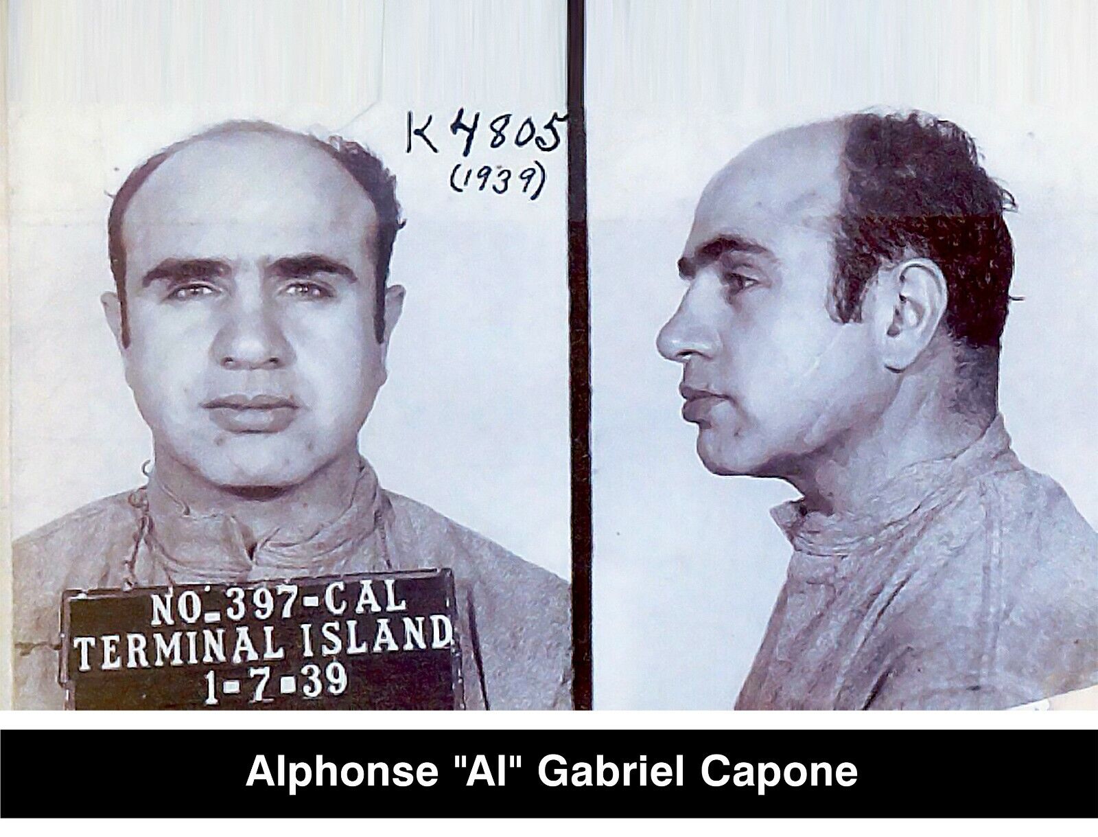 AL CAPONE SCARFACE WANTED MUGSHOT 8.5X11 Photo Poster painting PICTURE MAFIA MOBSTER GANGSTER