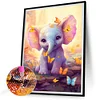 Diamond Painting-DIY Round Drill Garden Elephant