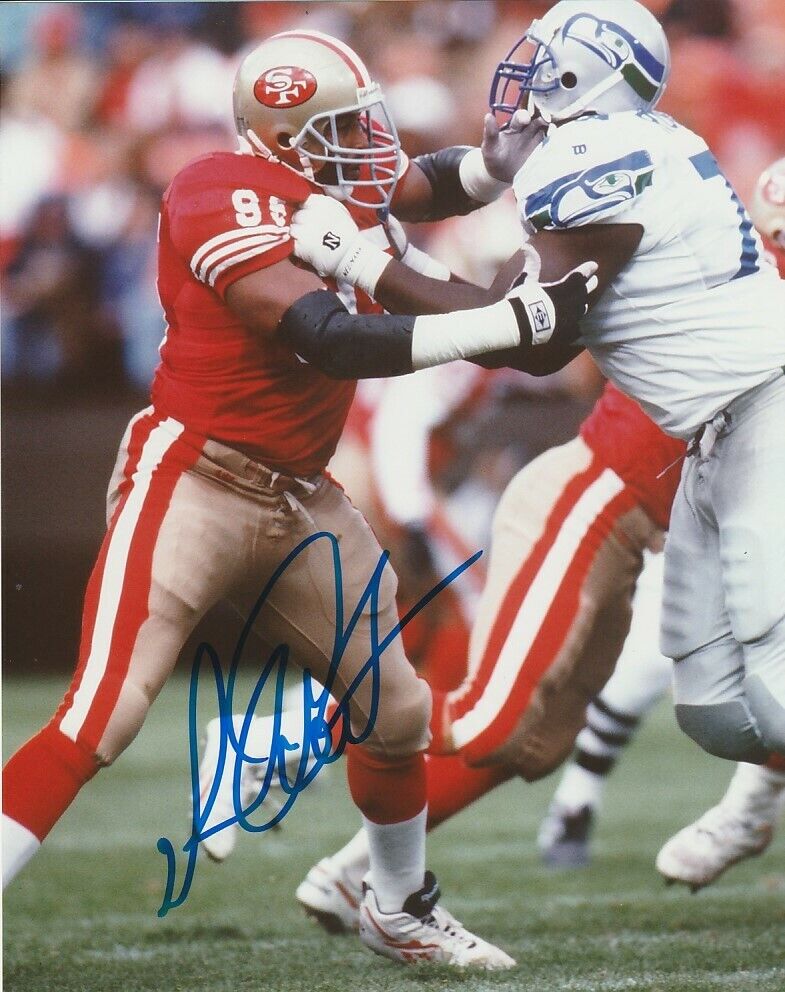 RICHARD DENT SIGNED SAN FRANCISCO 49ers FOOTBALL 8x10 Photo Poster painting! NFL AUTOGRAPH PROOF