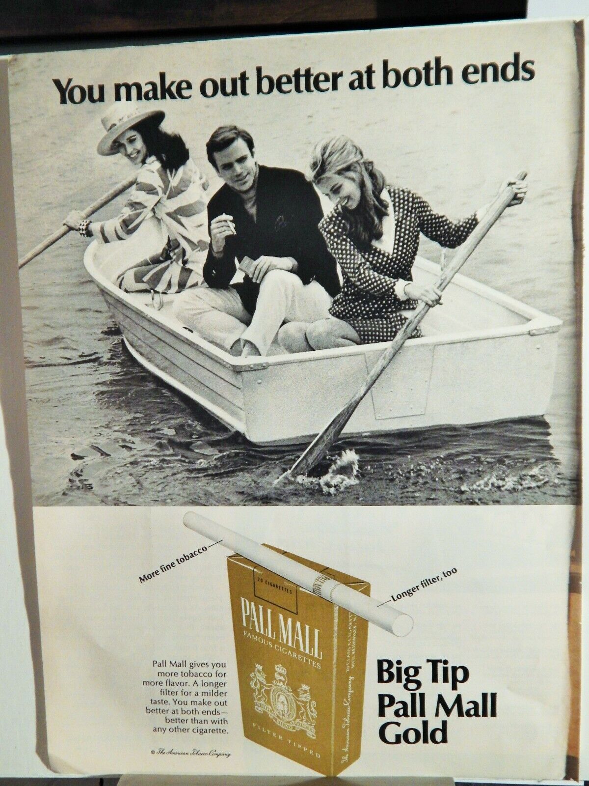 PALL MALL CIGARETTES / LITERARY GUILD 1968 Photo Poster painting AD, RARE MUCH SOUGHT EPHEMERA