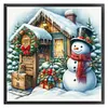 Christmas Cottage-11CT Stamped Cross Stitch 45*45cm/17.72*17.72in